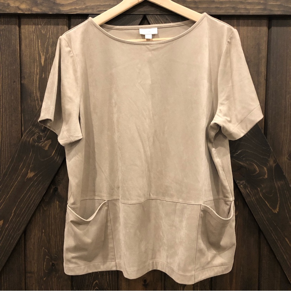 J Jill suede top with pockets